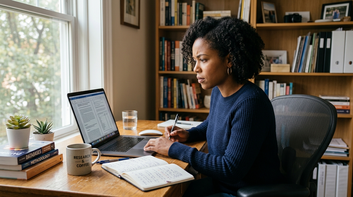 Person verifying a lender online before applying for a personal loan