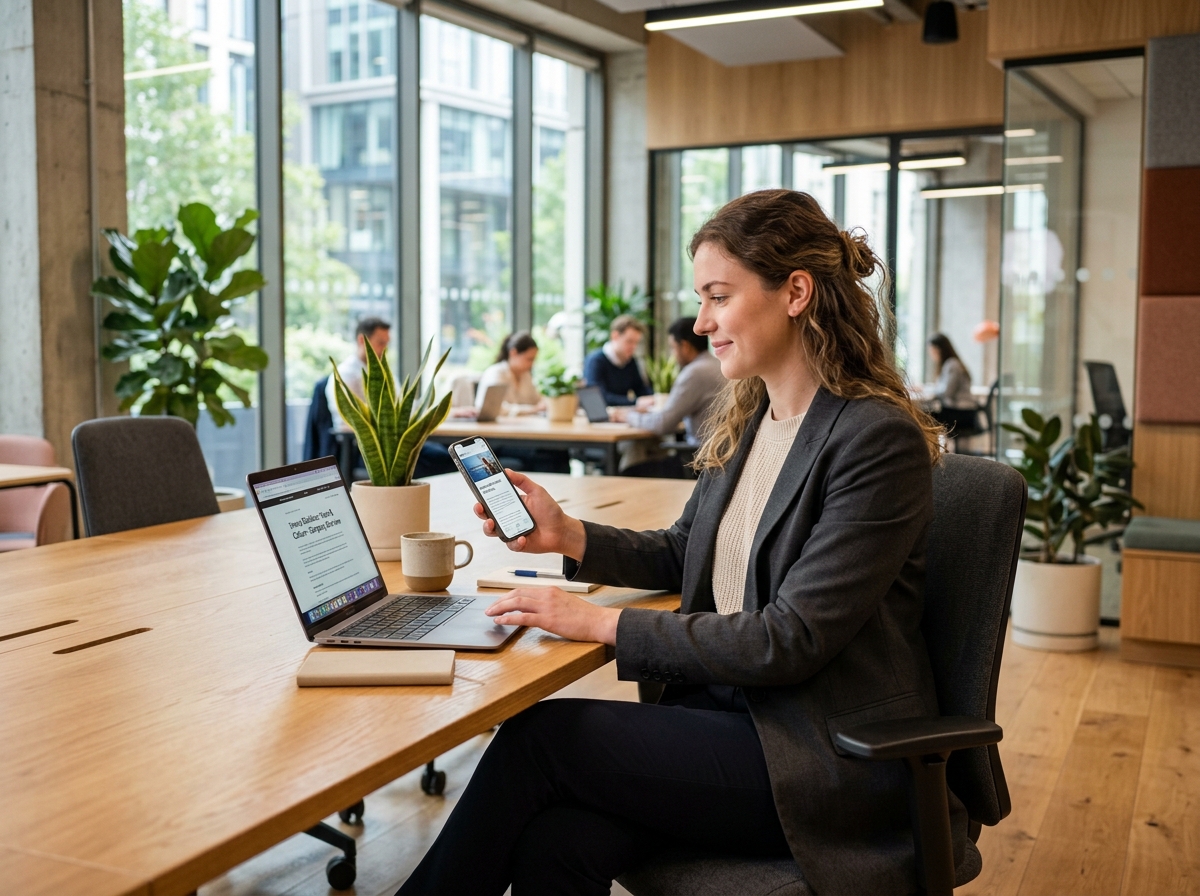 Person on laptop checking a lender review and state license information